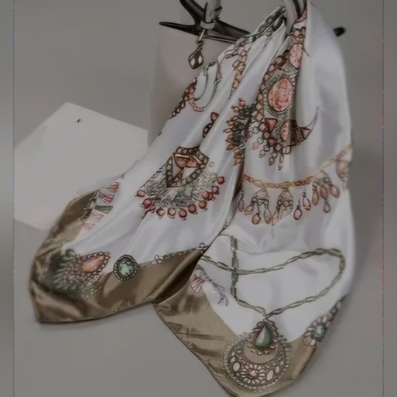 NEW Paisley Print Satin Scarf - Multiple Colors - Picture 5 of 8